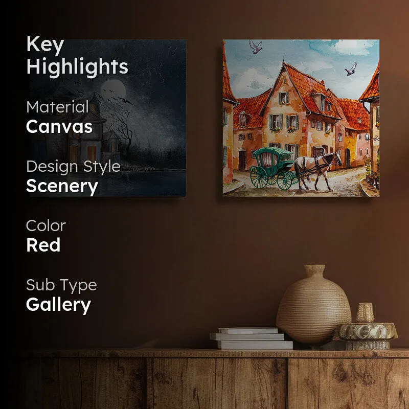 Phases Of City Canvas Wall Art - Set Of Two media 2