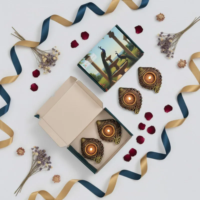 Blush Lotus Diya - Set Of Four media 6