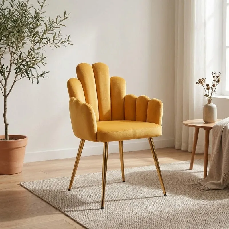 Alverra Metal Accent Chair - Yellow media 1