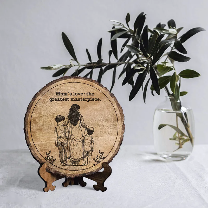 Greatest Masterpiece Wood Showpiece - Round media 1