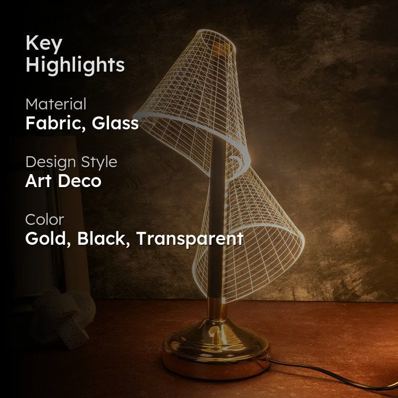 AarviDecor Emerson Accent Fabric Table Lamp - Gold media 2