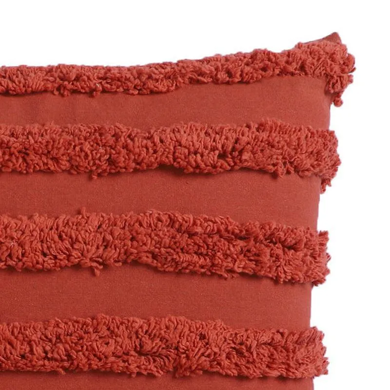Seshat Tufted Cotton Cushion Cover (Red) - Set Of Two media 5