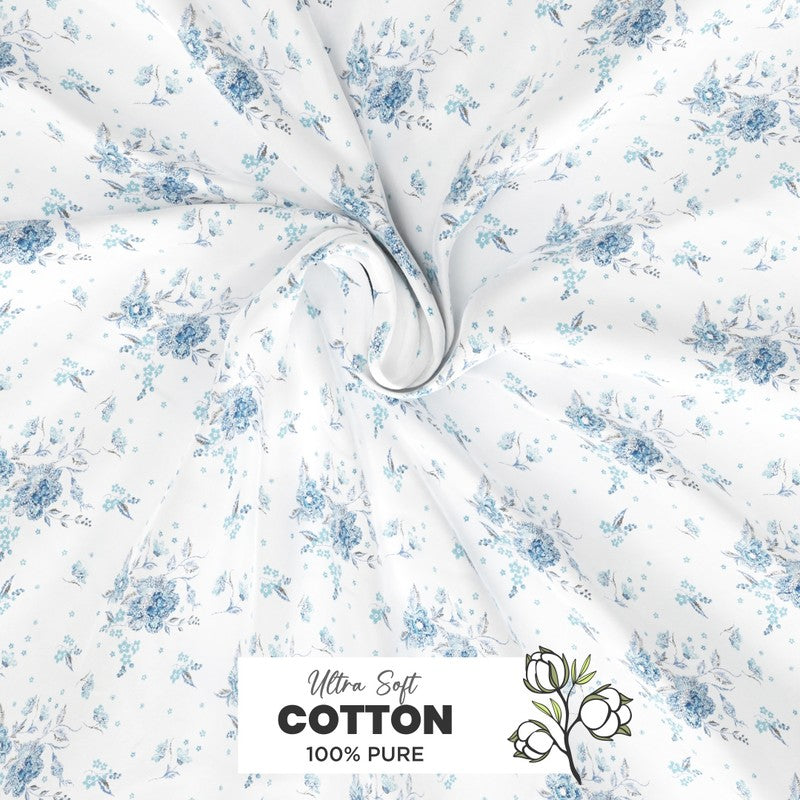 Novira Cotton Bedsheet (Blue) - 144 TC media 5