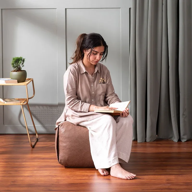 Light Utility Pouffe - Brown media 3