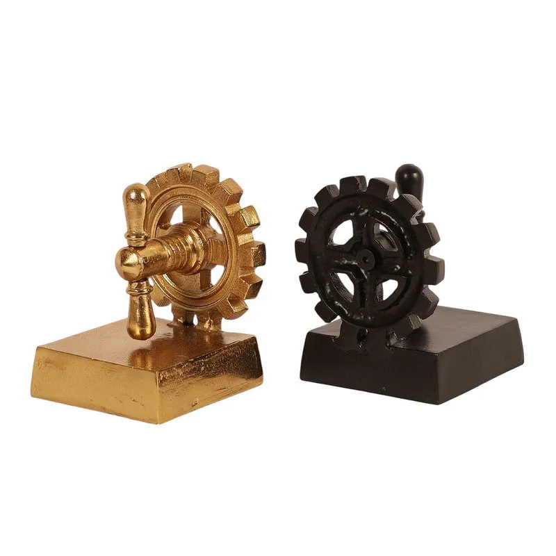 The Gearlock Bookend (Gold & Black) - Set Of Two media 10