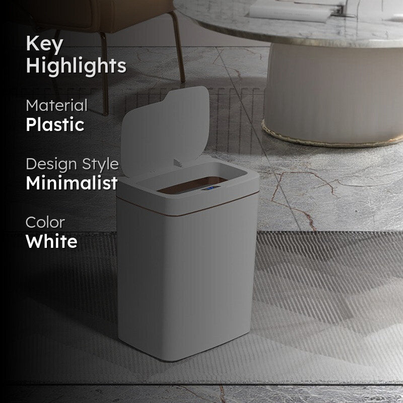 Clean Smart Motion Sensor Dustbin - White media 2