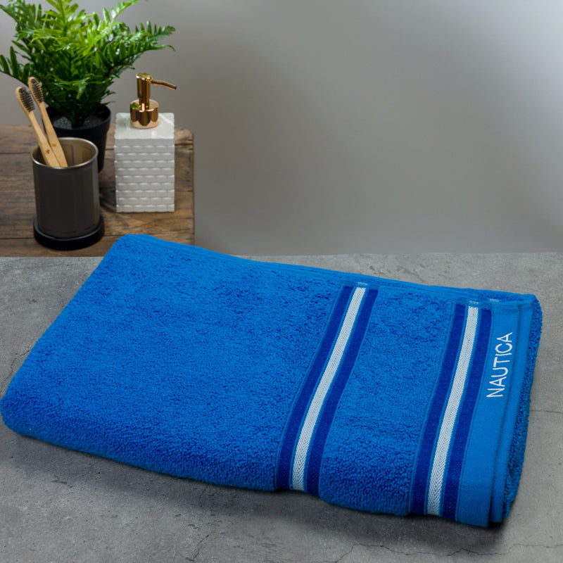 Nautica Dove Dual Down Bath Towel - Blue media 4