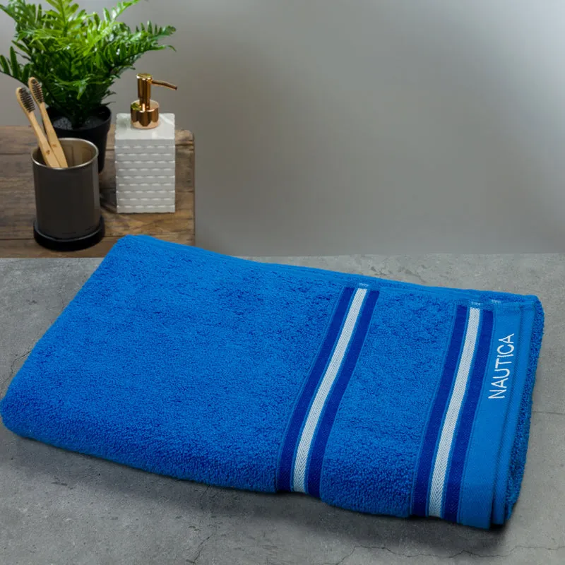 Nautica Dove Dual Down Bath Towel - Blue media 4