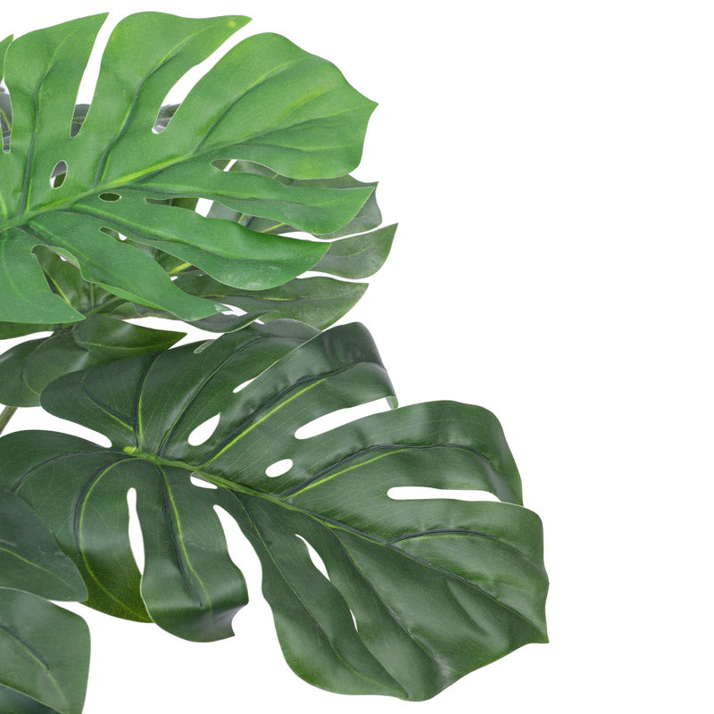 Artificial Realistic Monstera Plant in Black Plastic Pot media 4