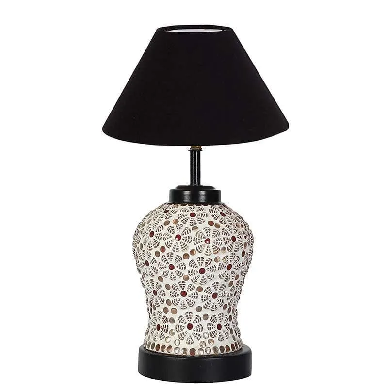 Fusion Fabric Table Lamp - Black,White media 4