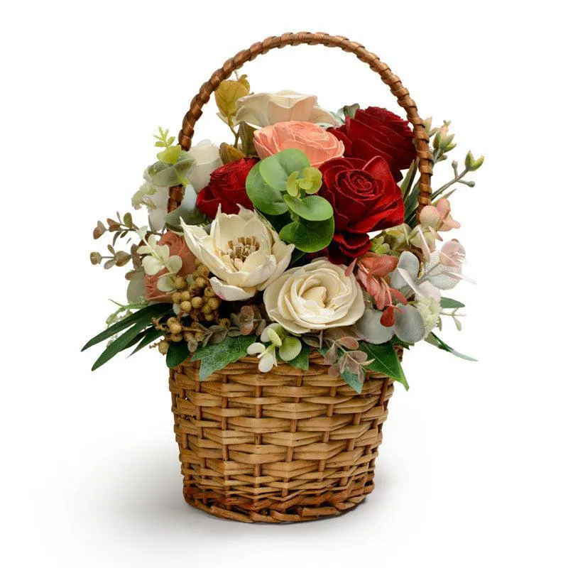 Storybook Blooms Artificial Solawood Flower Bunch With Pot media 4