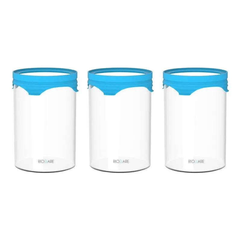 Rioware Lock Nest Borosilicate Glass Jar (800 mL Each) - Set Of Three media 3