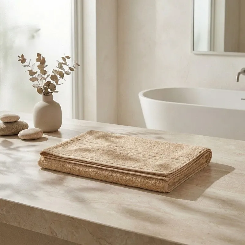 Monte Carlo Clean Wrap Pure Cotton Bath Towel - Beige media 1