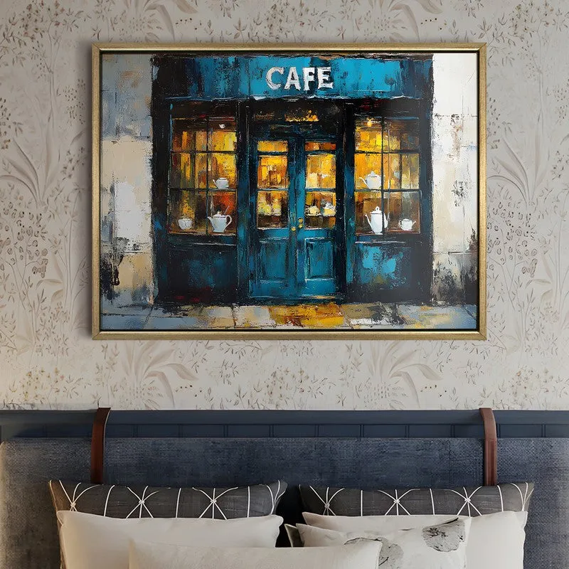 Window Cafe Canvas Wall Painting With Frame media 5