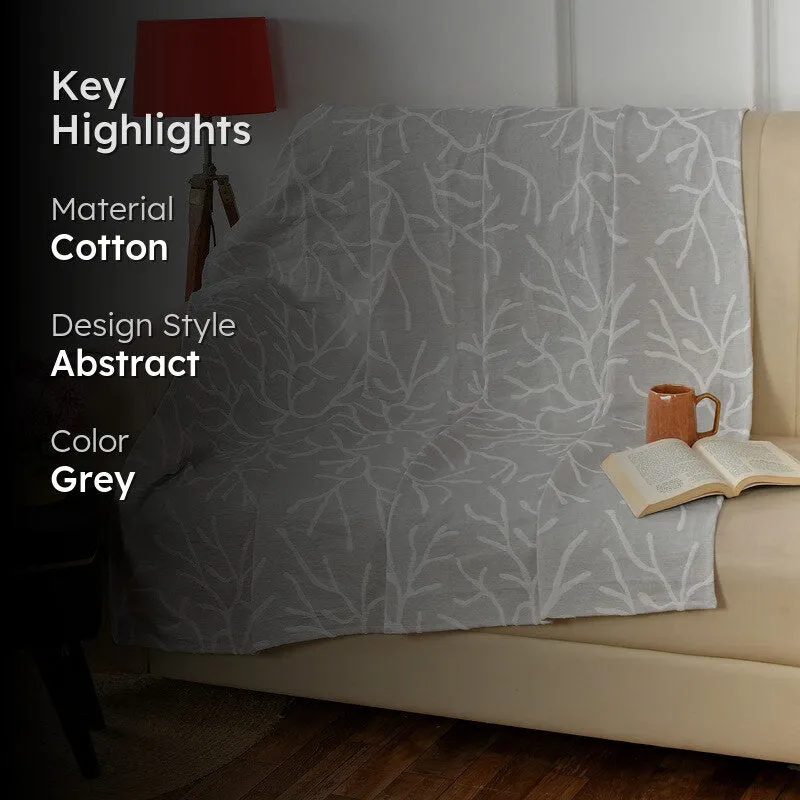 Petalyn Abstract Cotton Throws - Grey media 2