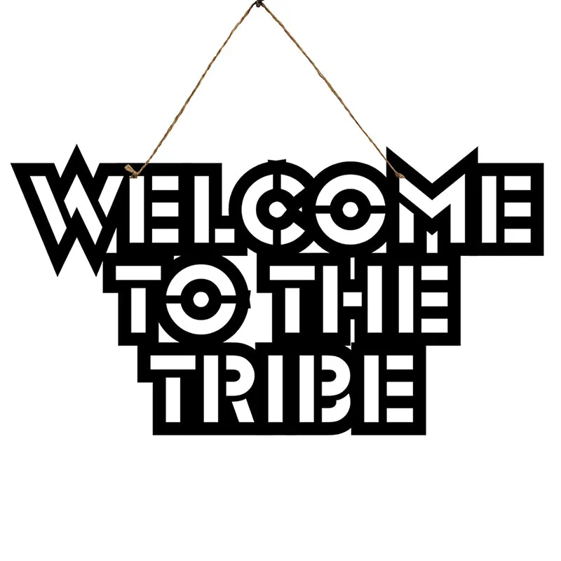 Welcome To Tribe Mild Steel Wall Accent media 3