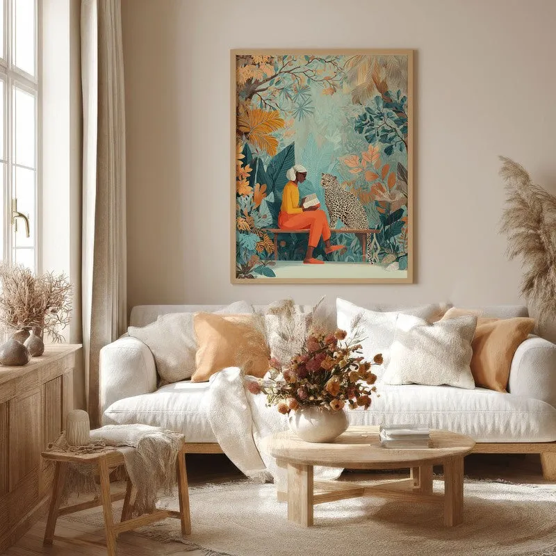 Aurevia Canvas Wall Painting With Brown Frame media 1