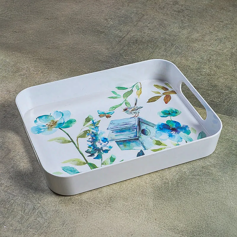 Azure Treehouse Melamine Rectangle Serving Tray media 4