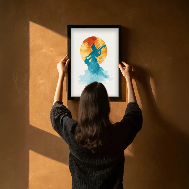 Sri Saraswati Devi Graceful Archival Paper Wall Art media 6