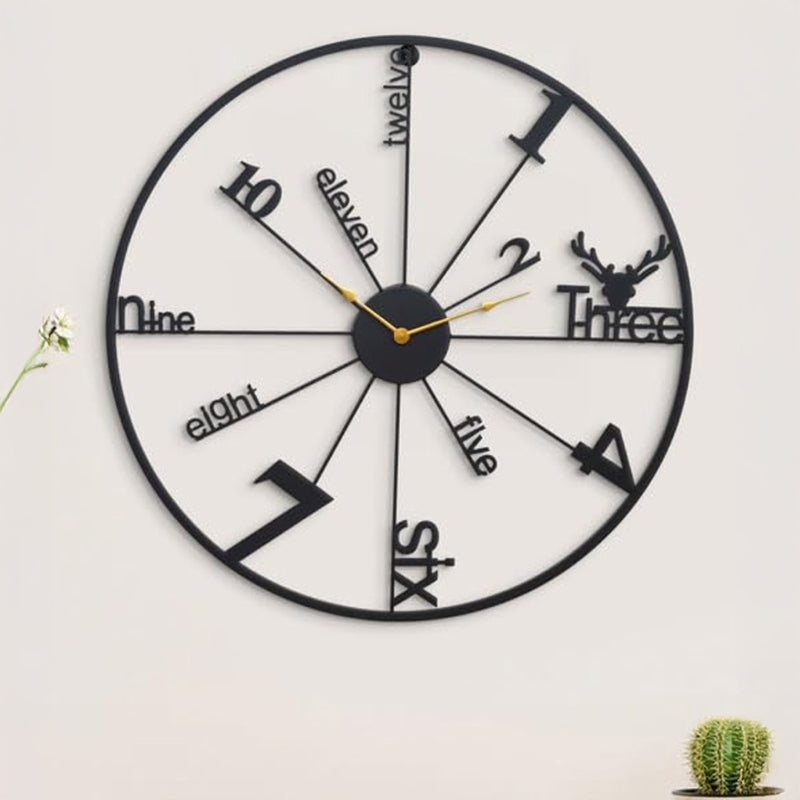 Cirque Modern Metal Analog Wall clock media 3