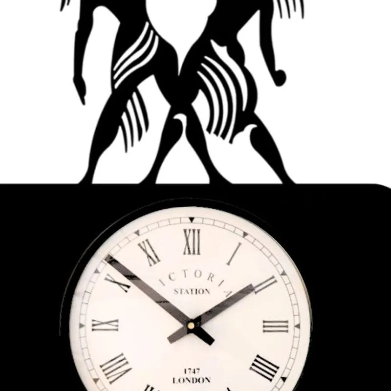 Gemini Steel Analog Wall Clock - Black media 5