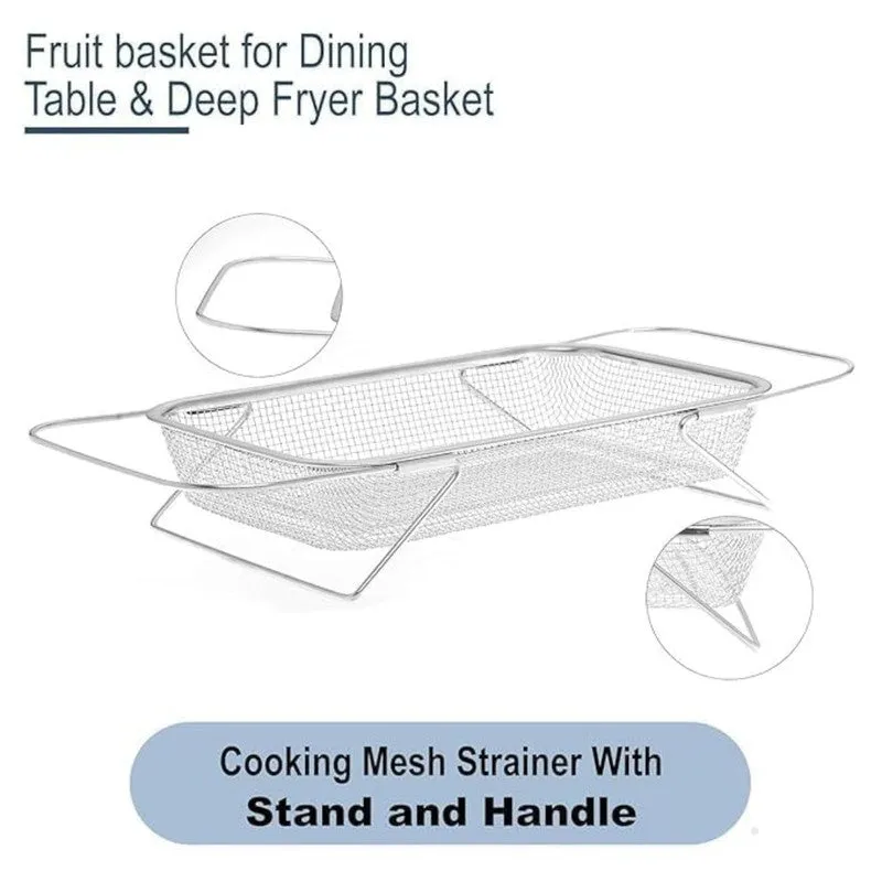 Versatile Steel Draining Rack & Fruit Basket media 4