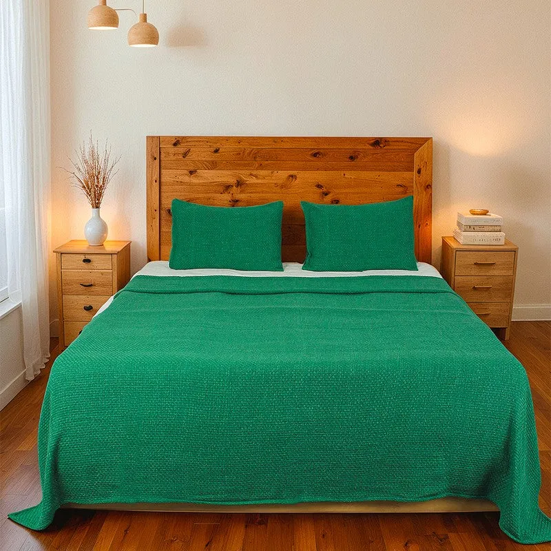 Solara Whim Handloom Bedcovers - Green media 3
