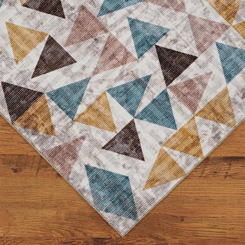 Isaac Geometric Carpet - Green & Brown media 7