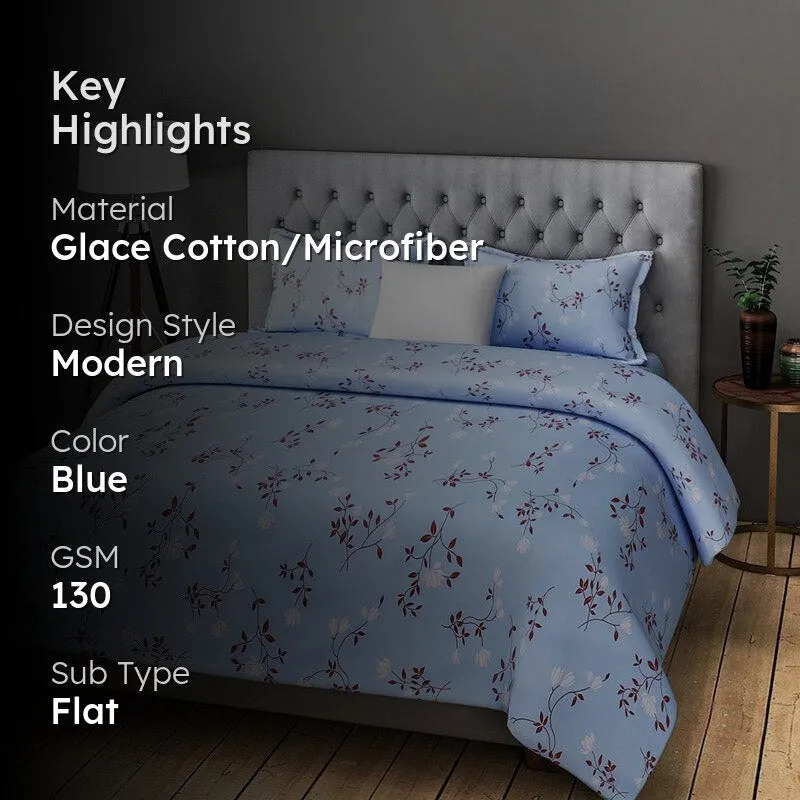 Trudaa Floral Printed Microfiber Bedsheet Old - 130 GSM media 2