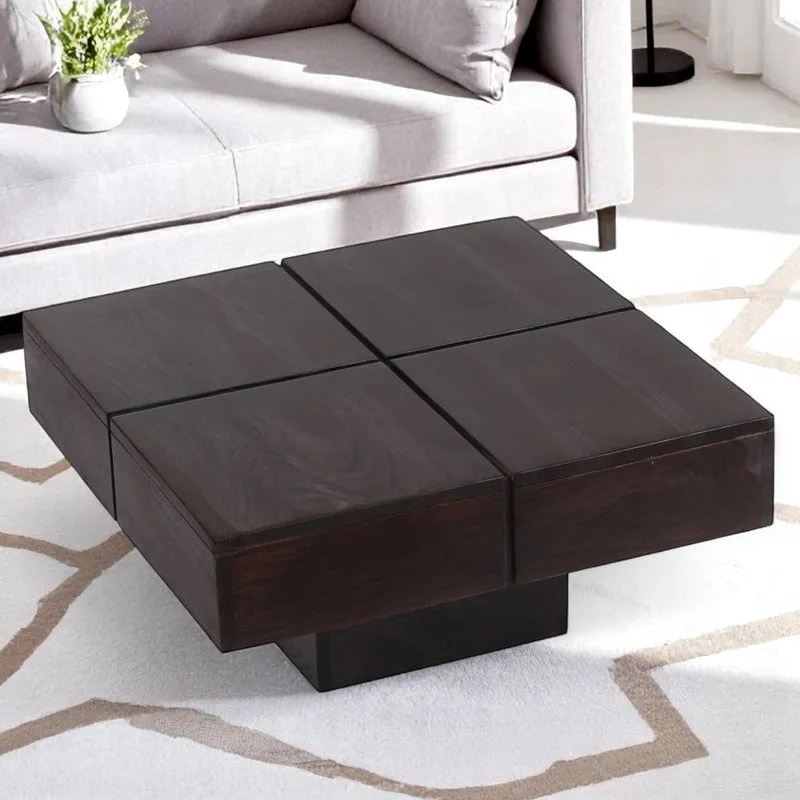 Tervo Sheesham Wooden Center Table - Taupe media 1