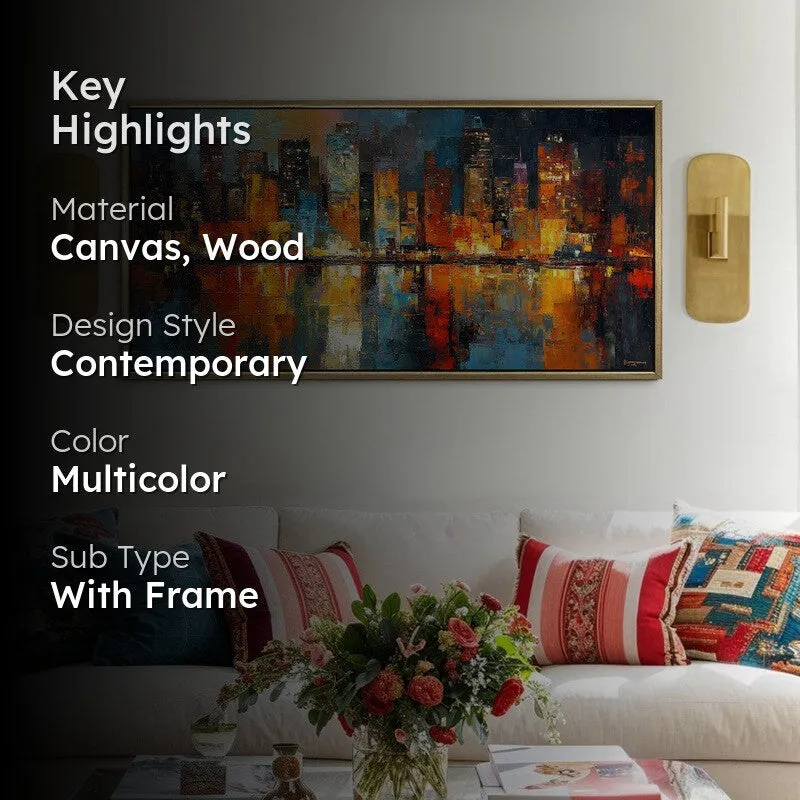 Metrolight Canvas Wall Painting With Frame media 2