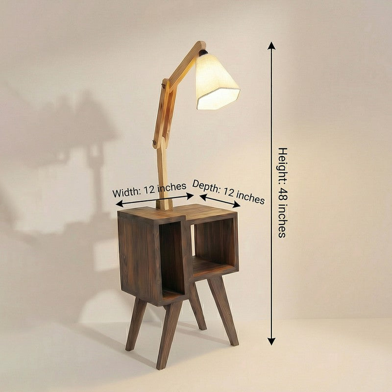 Echelon Shelf Wooden Floor Lamp With Jute Shade media 9