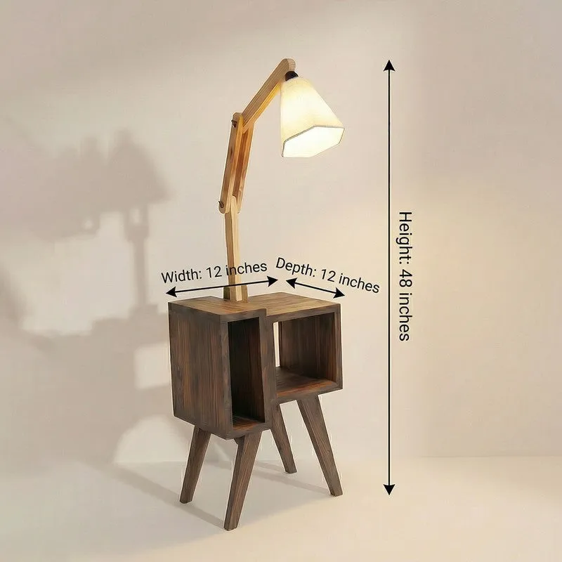 Echelon Shelf Wooden Floor Lamp With Jute Shade media 9