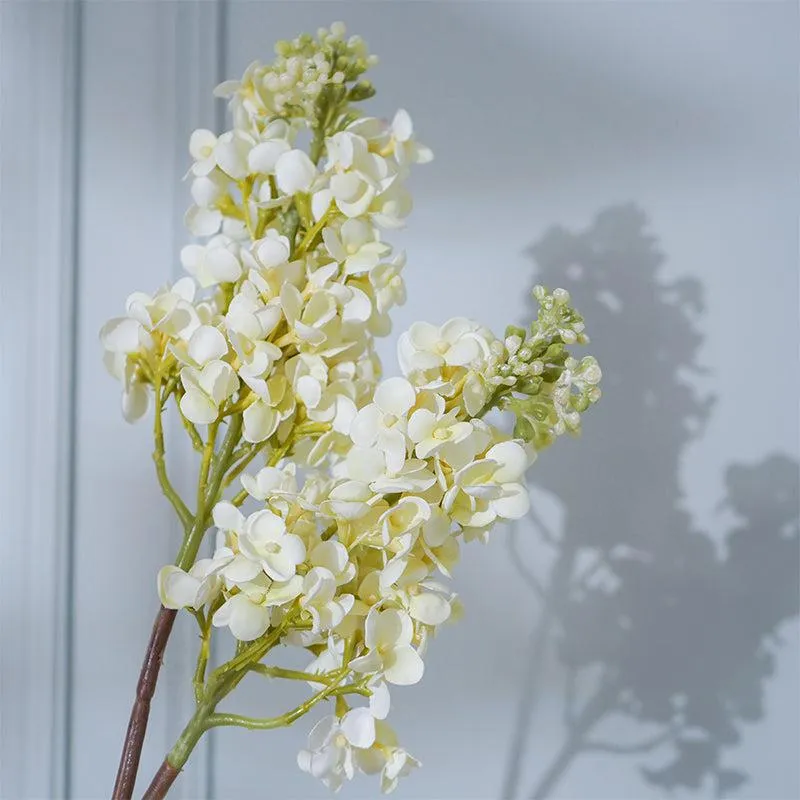 Faux Silicon Lilac Lavender Flower Stick (White) - 25 CM media 4