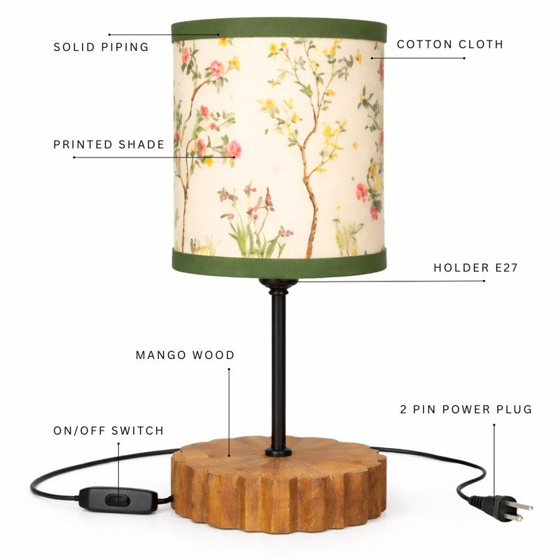 Brighton Halo Cotton Table Lamp - Green media 5