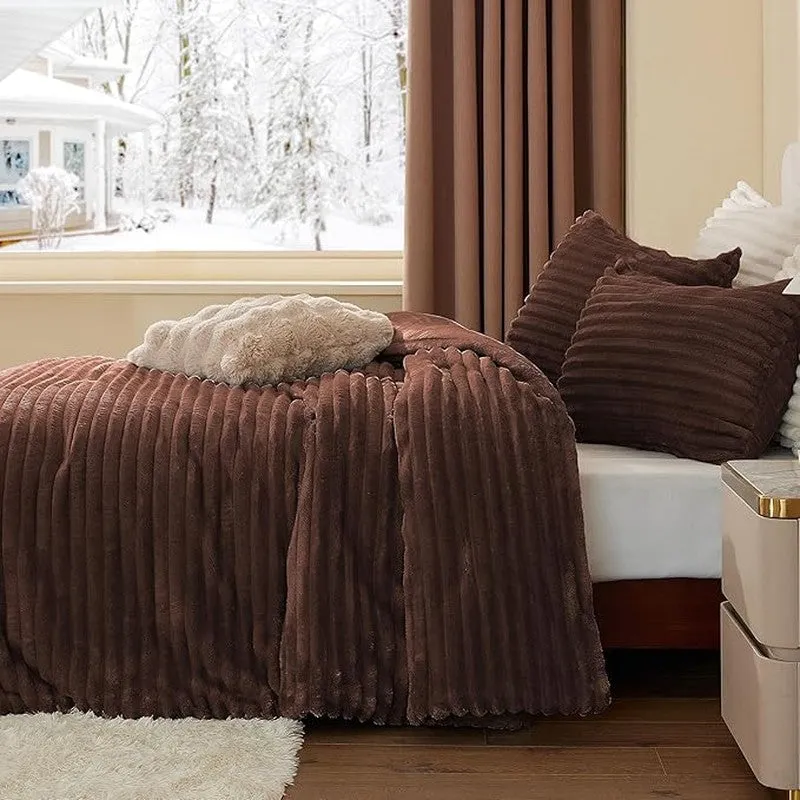 SleepScape Faux Fabric Blanket (Brown)- 300 GSM media 5