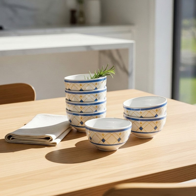 Elegance Melamine Snack Bowls (140 mL Each) - Set of Six - 140 mL