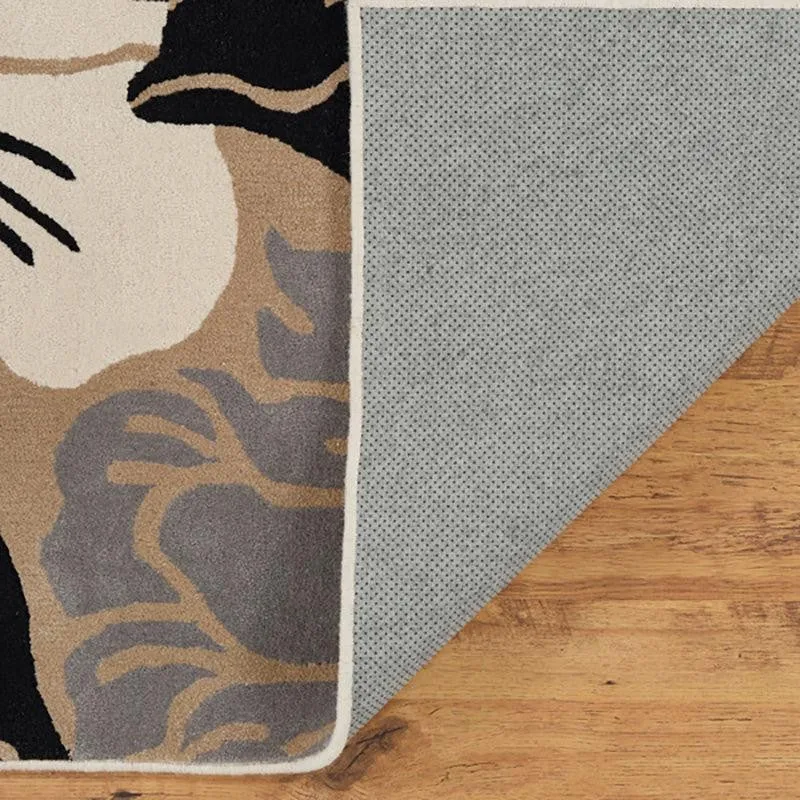 Anrion Hand Tufted Floral Wool & Nylon Carpet - Black media 6