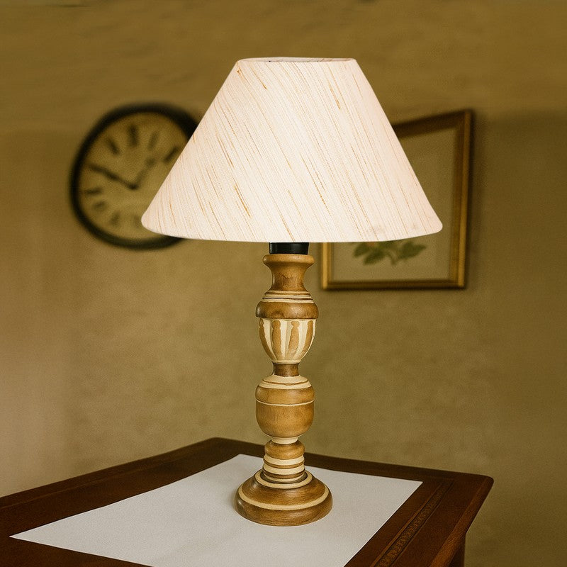 Zenrae Omi Wooden Table Lamp - White media 4