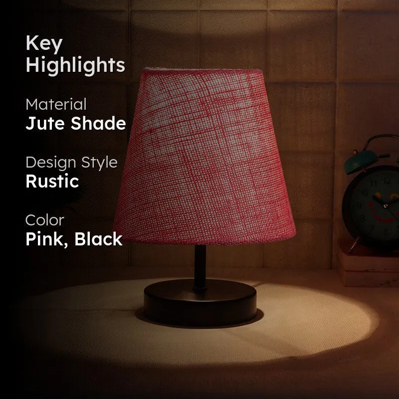 Otravo Jute Table Lamp - Pink,Black media 2