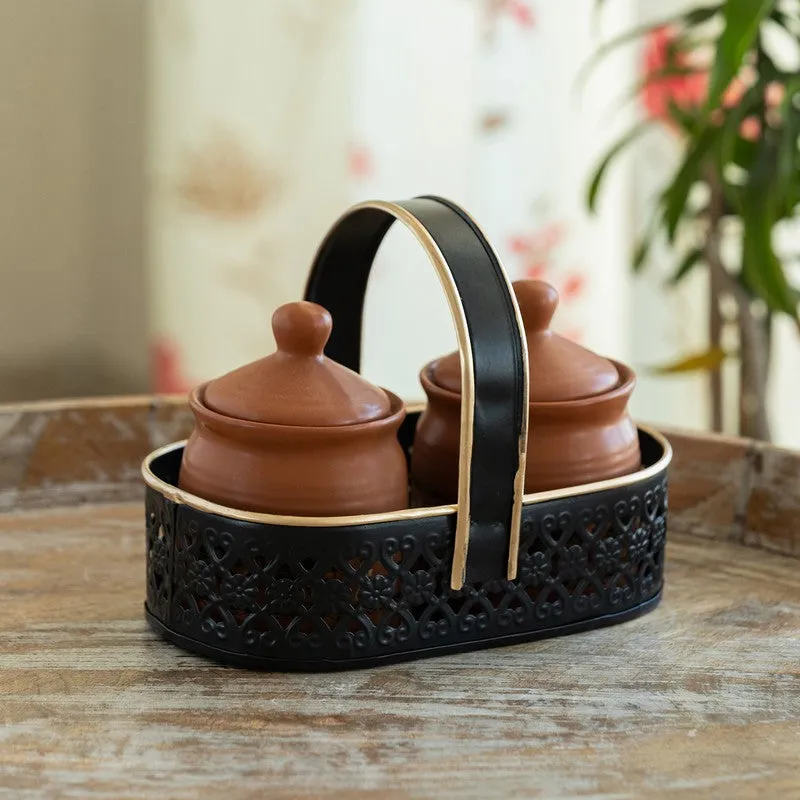 Orna Luxe Ceramic Jar (250 mL) -Three Piece Set media 1
