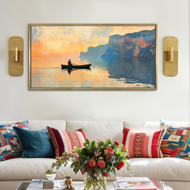 Dawnreach Canvas Wall Painting With Frame