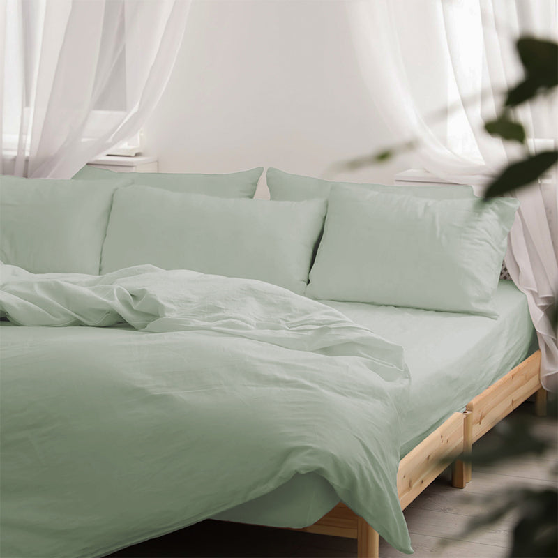 Maison Cotton Duvet Cover (Sage) - 200 TC media 6
