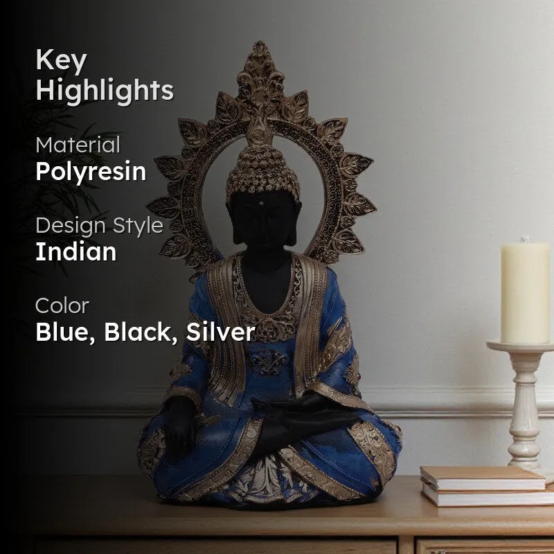 Divine Stillness Buddha Idol - Blue media 2