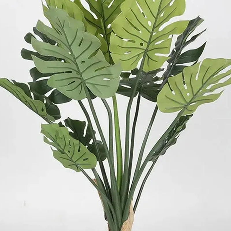 Tropika Artificial Monstera Plant With Black Plastic Pot - 3.6 Feet media 5