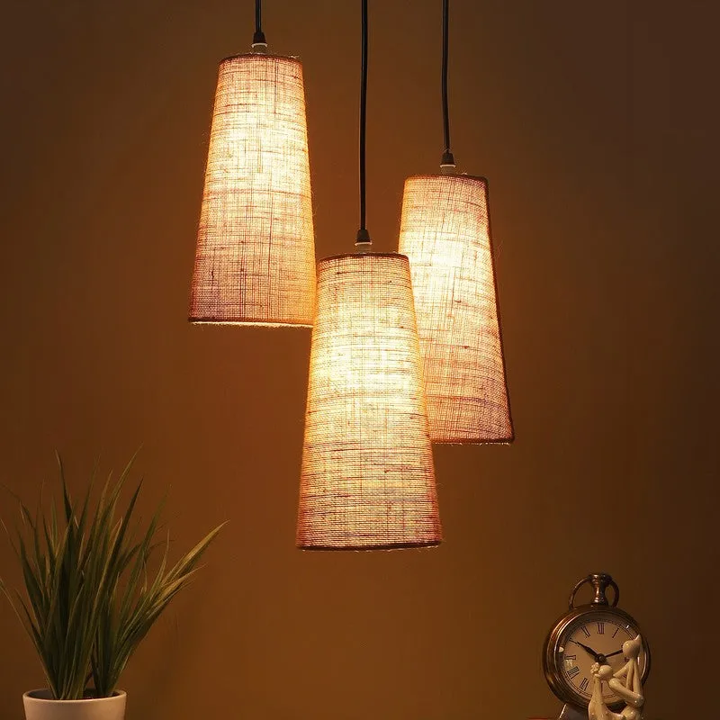 Nordic Neutral Triple Metal Ceiling Lamp - Beige media 1