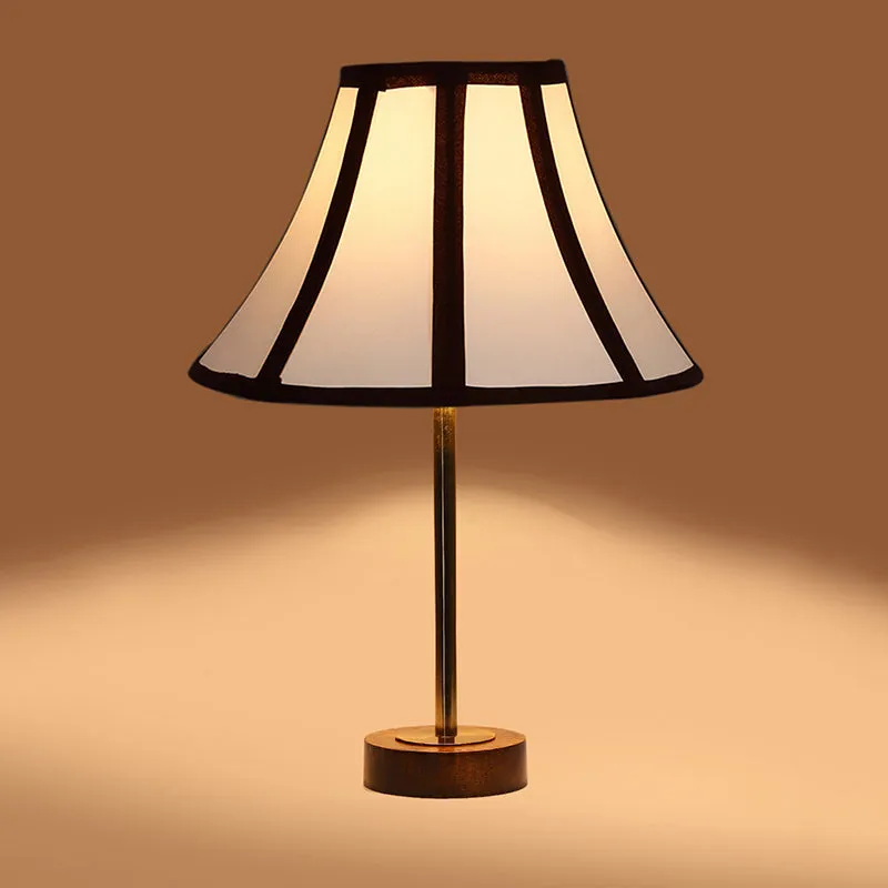 Stripra Rodin Wooden Table Lamp - White,Gold,Brown media 6