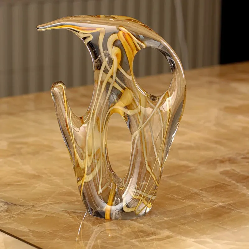 Lumicryst Aura Cryatal Glass Showpiece - Gold media 4