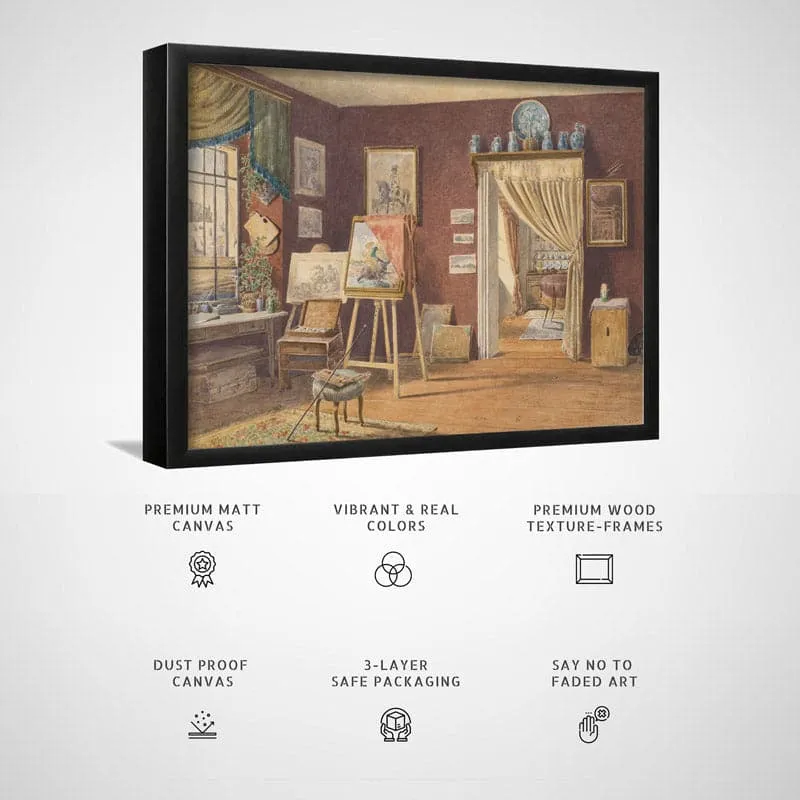 Artist's Atelier Canvas Wall Painting - Black Frame media 6