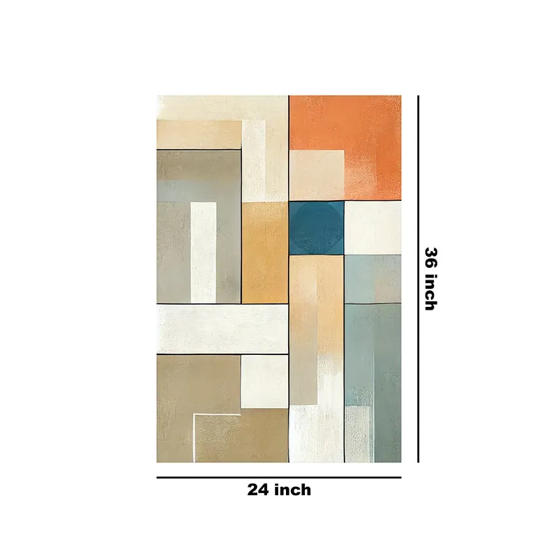 Hues of Earth Geometric Wall Painting media 8